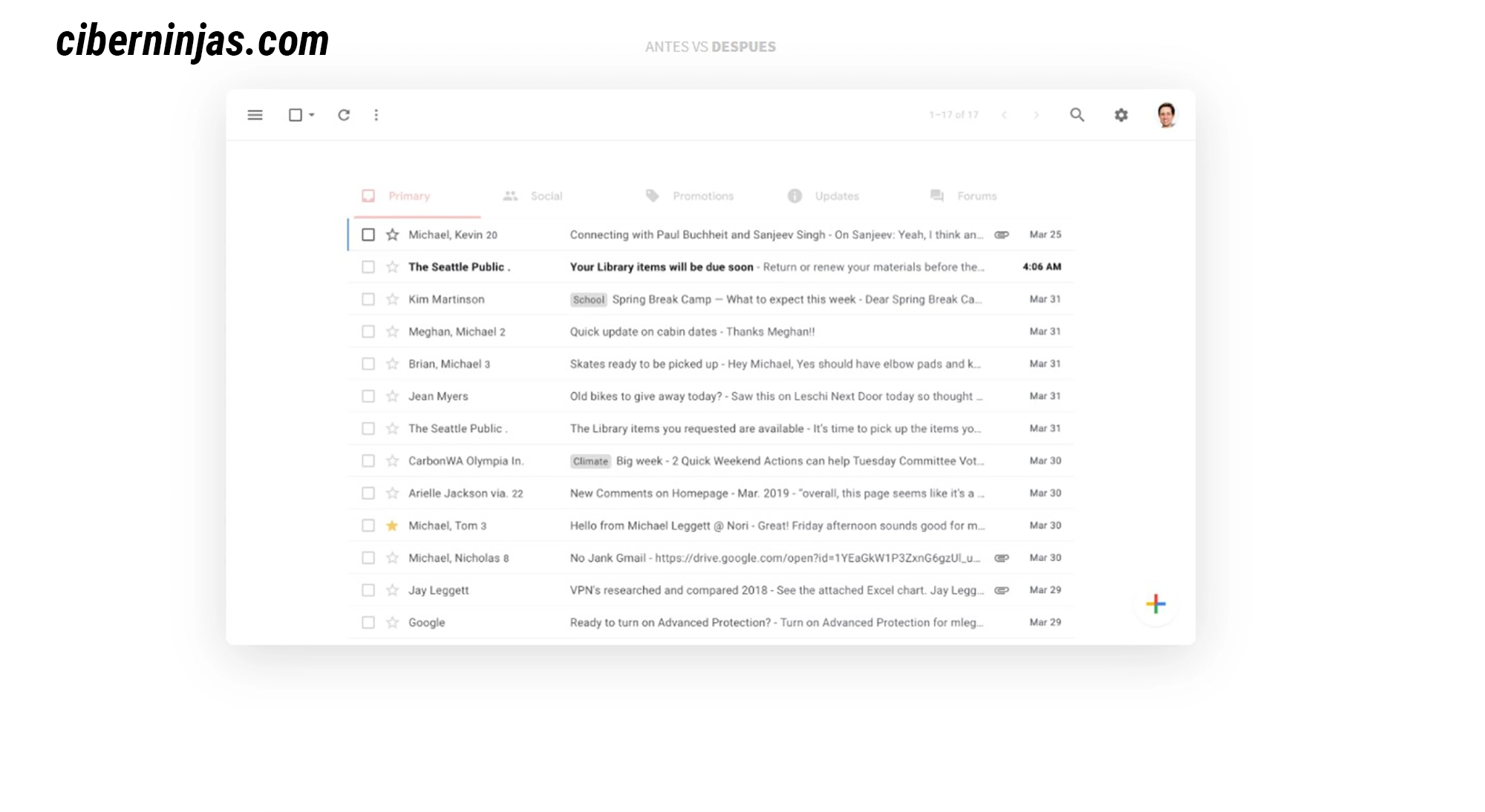 Simplify Gmail v2: Excelente extensión que reduce Gmail exclusivamente a lo que necesitas