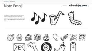Noto Emoji: Fuente de emoticonos en blanco y negro