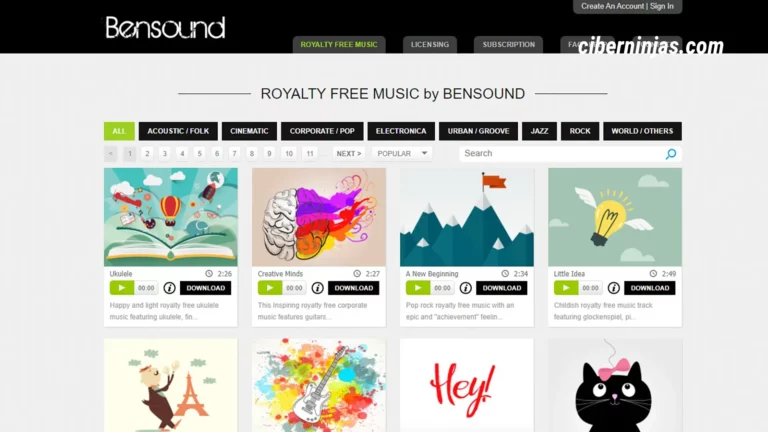 BenSound: Música libre de derechos para todos tus proyectos