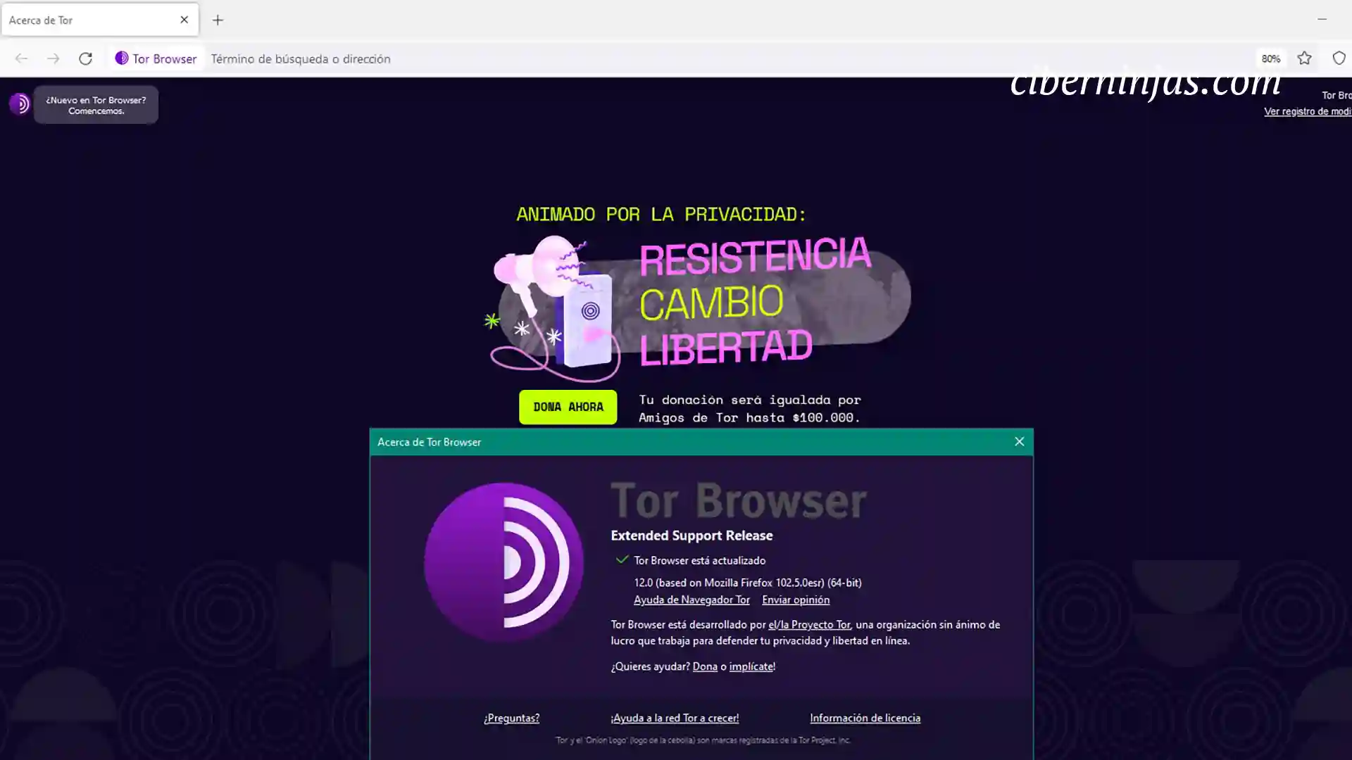 Lanzado el Navegador Tor 12.0 basado en la serie Firefox 102 ESR