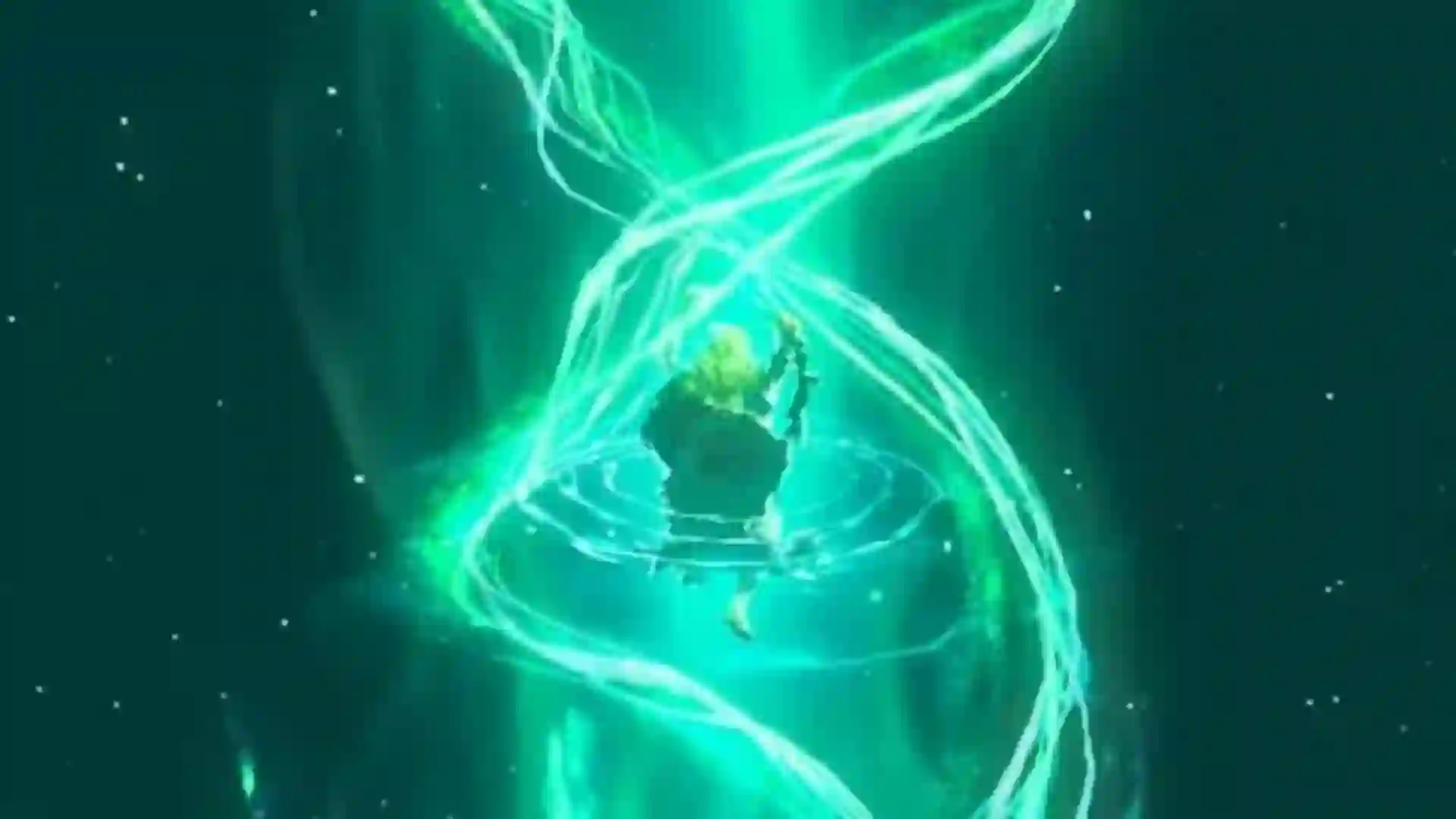 Animación que representa la habilidad de ASCENDER en el nuevo Zelda Tears of the Kingdom