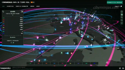 Mapa Interactivo Mundial de los Ciberataques a Tiempo Real
