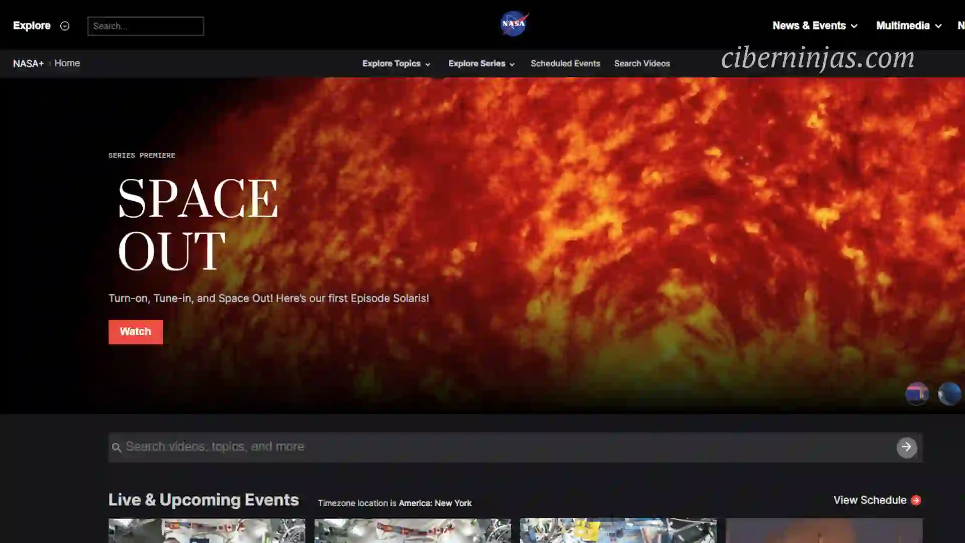 La NASA lanzó un Cine Online Gratuito sobre el Espacio